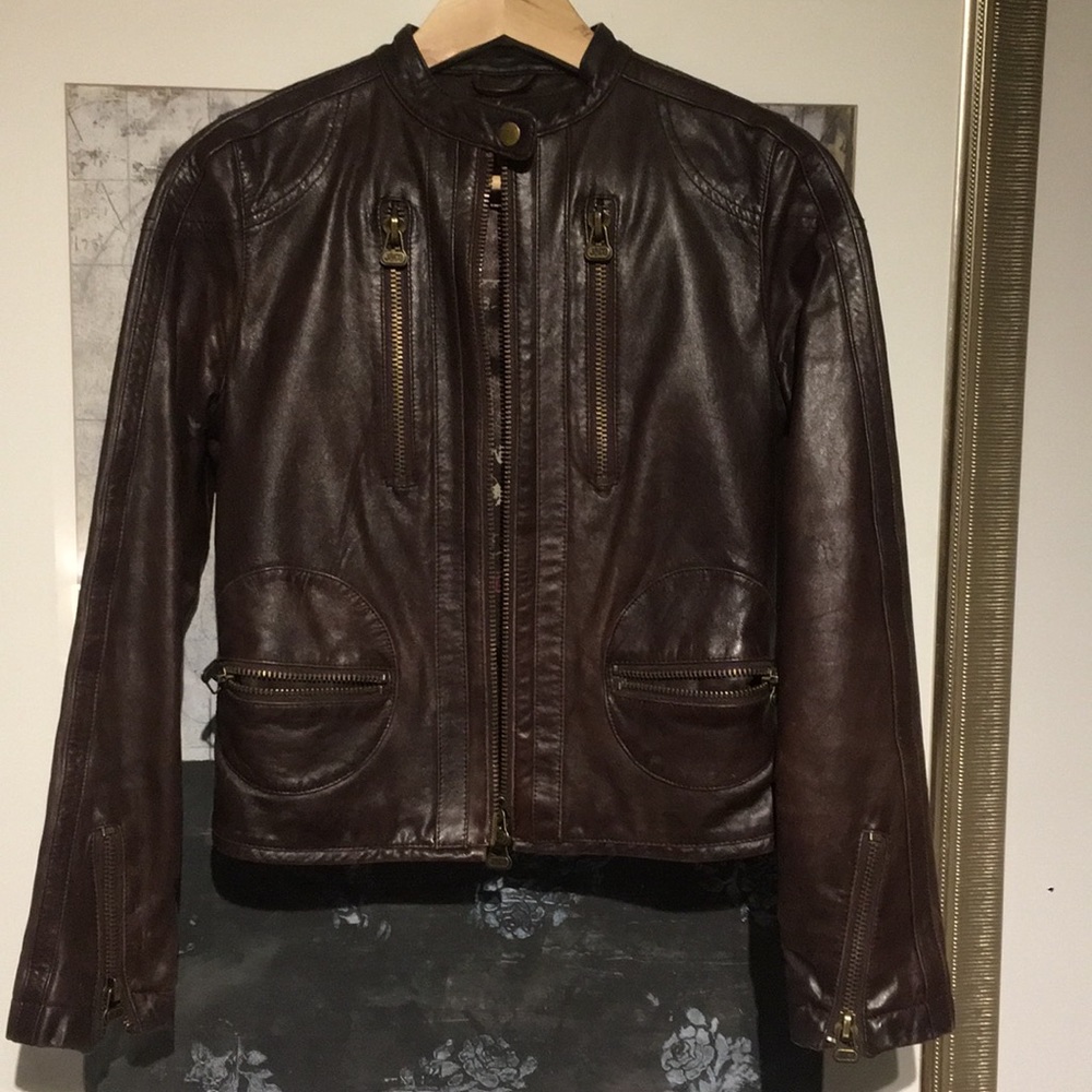 J&Co Brown leather jacket.